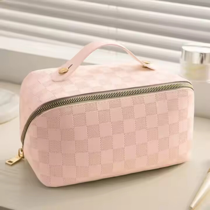PU leather cosmetic makeup bag pouch