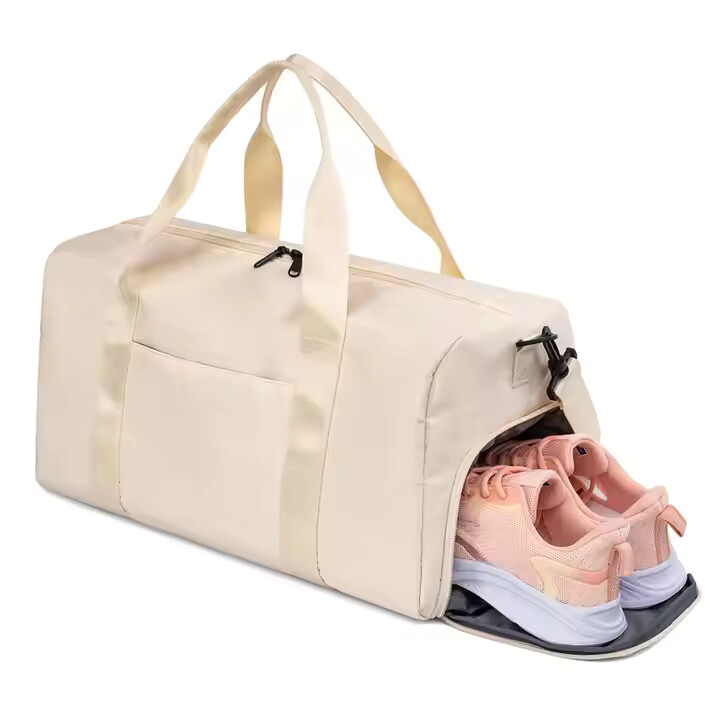 travel waterproof nylon with shoes compartment sports gym bag