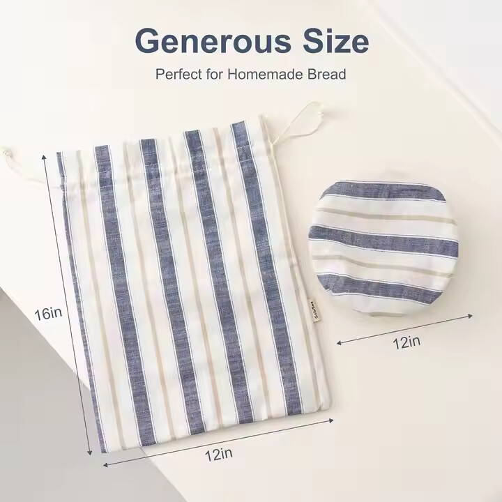 linen bread storage bag sourdough bread bag with bowl cover