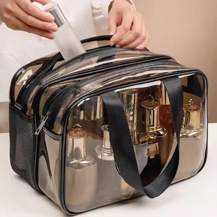 travel silicone waterproof zipper PVC cosmetic bag